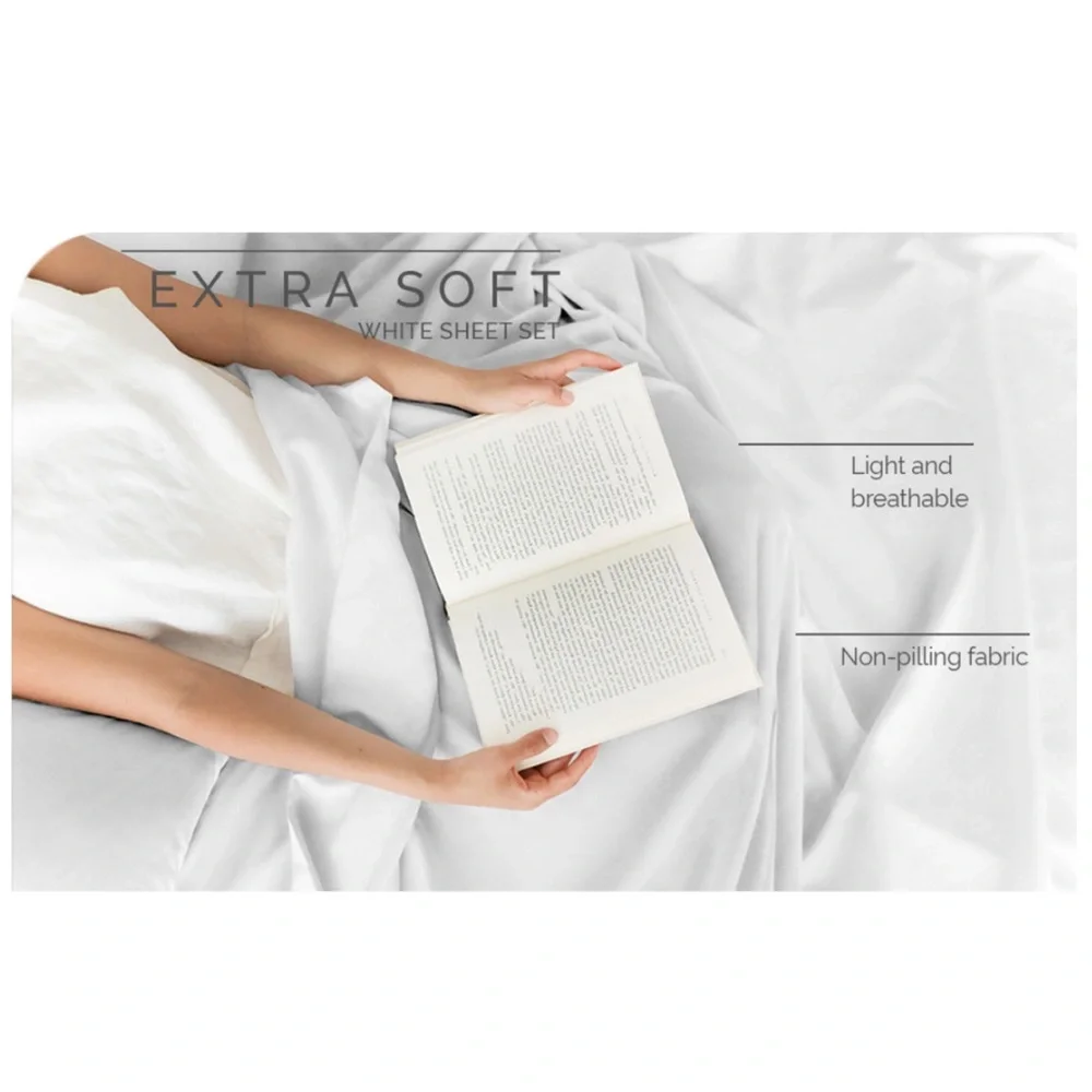 CGK Unlimited Linens Hotel Luxury Black Sheet Set 6 Piece Queen Microfiber